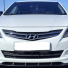 Бампер Передний Hyundai Solaris с 2014г.-2017г.седан, цвет: PGU Белый кристалл.