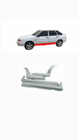 Пороги Наружние - Обтекатели LADA-2114 цвет: Белое облако 240, комплект 4 штуки. Оригинал.